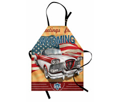 Vintage Car and Greetings Apron