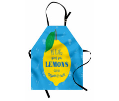 Mexican Words on Lemon Apron