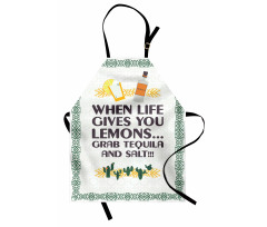 Mexican Drink Words Apron