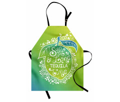 Vibrant Ombre Text on Lemon Apron