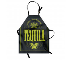 Vintage Alcohol Themed Text Apron