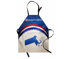 Map Silhouette Stars Apron