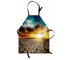 Sunset Cracked Earth Apron