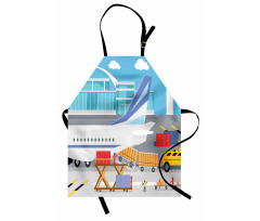 Loading Cargo Plane Cartoon Apron