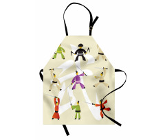 Japanese Martial Art Icons Apron