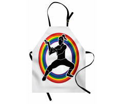 Karate on Rainbow Circle Apron