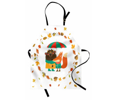 Autumn Fox and Bear Apron