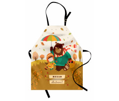 Hello Autumn Cartoon Apron