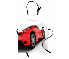 Red Super Sports Car Apron