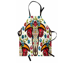 Mexican Folk Animal Skull Apron