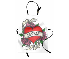 Heart with Roses and Mom Apron