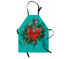 Bleeding Heart Flowers Apron