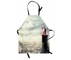 Santa Sits on Chimney Apron