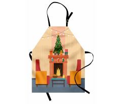 Cartoon Xmas Interior Apron