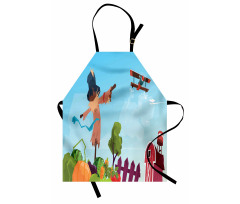 Countryside Cartoon Apron