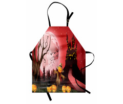 Halloween Haunted Chateau Apron