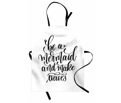 Ink Brush Be a Mermaid Apron