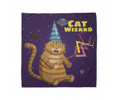 Cat Wizard Funny Cartoon Bandana