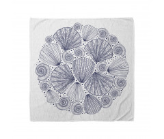 Snail and Sea Shells Art Bandana