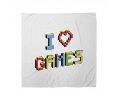 Love Video Games Pixel Art Bandana