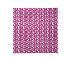 Pink Color Palette Leaves Bandana