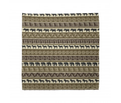 Africa Theme Stripes Animals Bandana