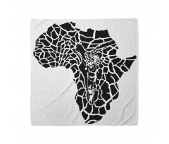 Hayvan Deseni Bandana Zebra Desenli Afrika Haritalı