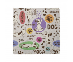 Komilk Bandana Yoga Yapan Köpekler Desenli