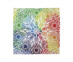 Meditasyon Bandana Rengarenk Mandala Desenli