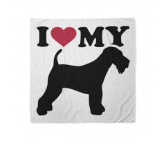 I Love My Terrier Dog Love Bandana