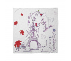Doodle Romantic Paris Bandana