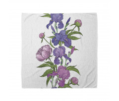 Naive Purple Flower Bouquet Bandana