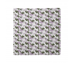 Violet Tones Flowers Blossom Bandana