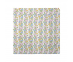 Pastel Tones Blossom Flowers Bandana