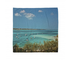 Anchored Boats in Sea Bandana