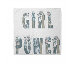 Girl Power Floral Art Bandana