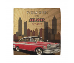 Retro Car and City Skyline Bandana