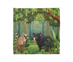 Wild Forest Life Bear Cartoon Bandana