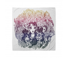 Celtic Floral Fairy Girl Bandana