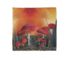 Clouds Leaves Poppies Bandana