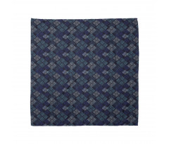 Geometrik Bandana Noktalı Kareler Desenli