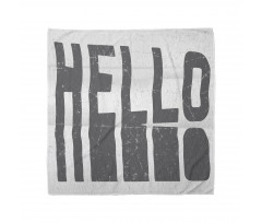 Hello Grunge Typography Art Bandana