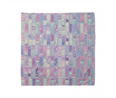 Pastel Tone Abstract Squares Bandana