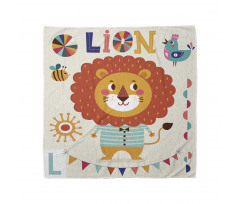 Cartoon Letters Lion for L Bandana