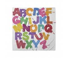 Gouache Brush Letters Bandana