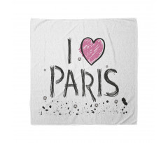 Paris Bandana Pırıltılı ve Elmaslı Romantik İngilizce Yazı