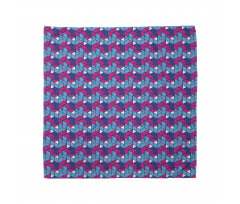 Geometrik Bandana Retro Küpler Desenli