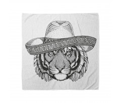 Tiger Fiesta Hat Art Bandana