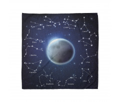 Zodiac Signs Around Moon Bandana