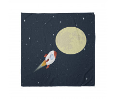 Flying Rocket and Moon Bandana